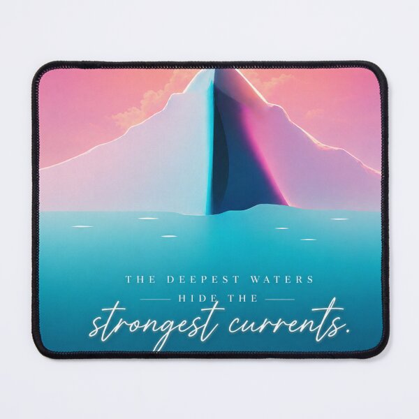 Item preview, Deepest Waters Quote Aesthetic Poster | Hidden Strength Motivational Art | Minimal Iceberg Design designed and sold by NA-art725.