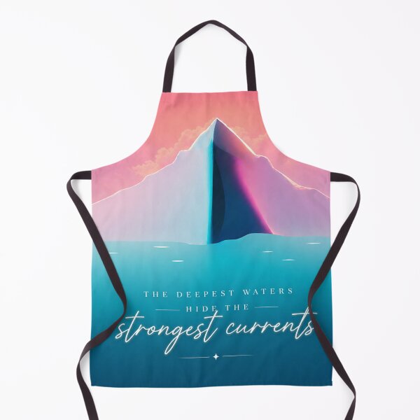 Item preview, Deepest Waters Quote Aesthetic Poster | Hidden Strength Motivational Art | Minimal Iceberg Design designed and sold by NA-art725.