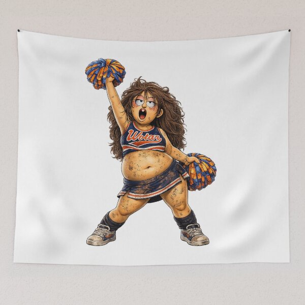 Item preview, Funny cheerleader Cartoon – Cheerleader Humor Design, Chimolle Character, Perfect Gift for Cheerleaders Fans designed and sold by WotanArt.