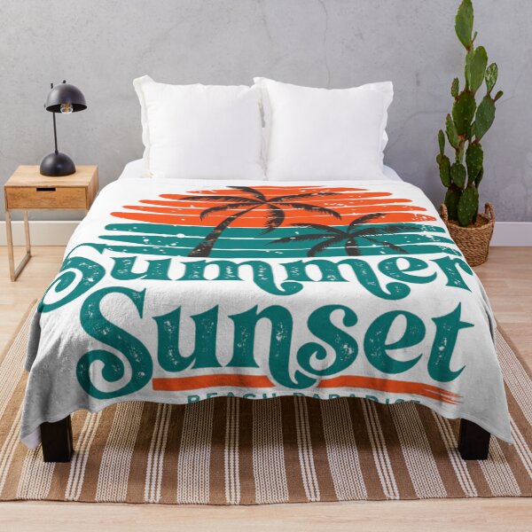 Item preview, Summer Sunset Beach Paradise Retro T-Shirt designed and sold by Print culturee.