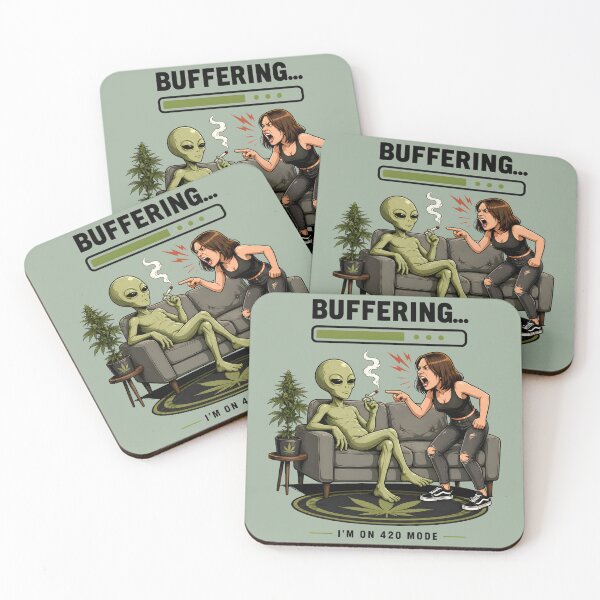Item preview, Funny Stoner Buffering Alien Design – 420 Weed Humor “I’m On 420 Mode” designed and sold by WAUZ.
