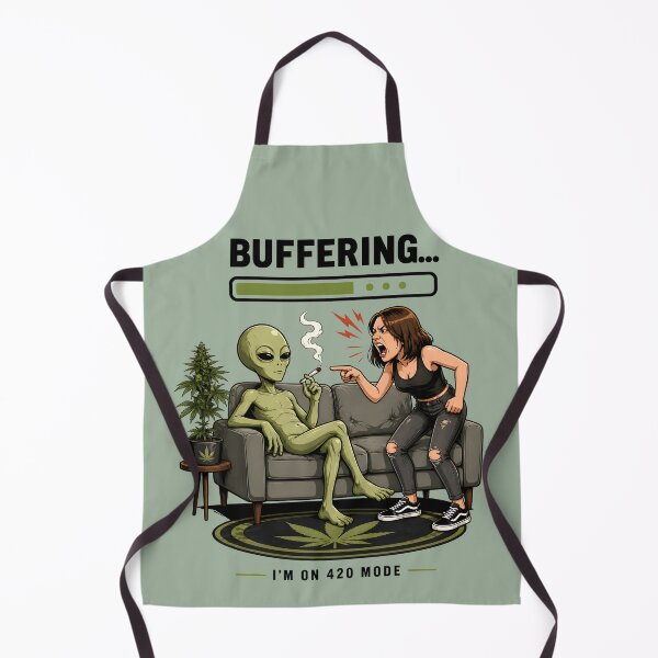 Item preview, Funny Stoner Buffering Alien Design – 420 Weed Humor “I’m On 420 Mode” designed and sold by WAUZ.