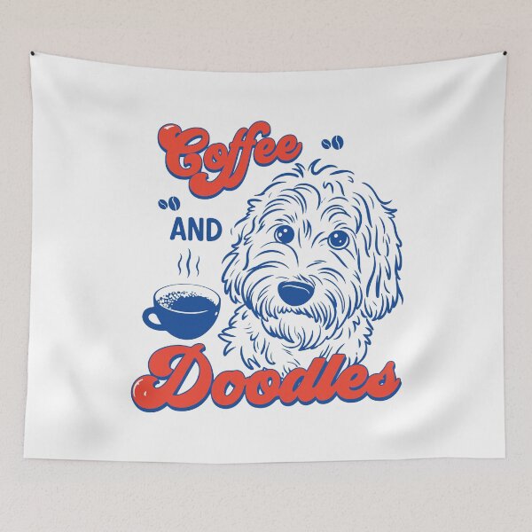 Item preview, Coffee and Doodles Funny Dog Lover Coffee Club Cute Doodle Gift designed and sold by kiralynstration.