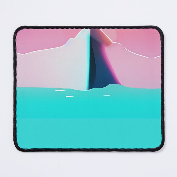 Item preview, Minimal Iceberg Aesthetic Art | Pastel Ocean Illustration | Calm Minimal Wall Art designed and sold by NA-art725.
