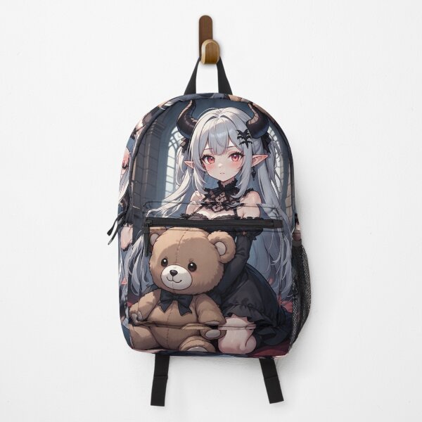 Item preview, Demon girl with teddy bear designed and sold by ArtsJulian.