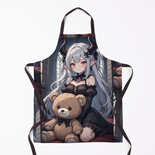 Item preview, Demon girl with teddy bear designed and sold by ArtsJulian.