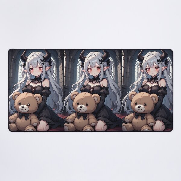 Item preview, Demon girl with teddy bear designed and sold by ArtsJulian.