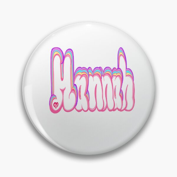 Item preview, Hannah Name in Kawaii  bubble letters woth Pastel colors - Cute popular girls first name  Personalized Custom Family names for women named Hannah  designed and sold by Artonmytee.