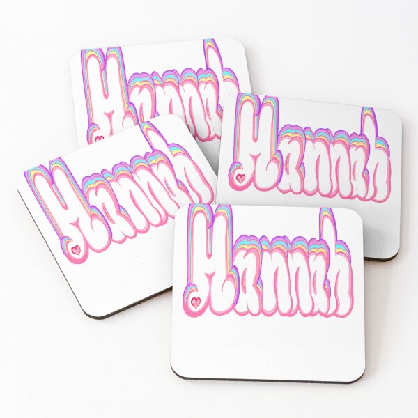 Item preview, Hannah Name in Kawaii  bubble letters woth Pastel colors - Cute popular girls first name  Personalized Custom Family names for women named Hannah  designed and sold by Artonmytee.