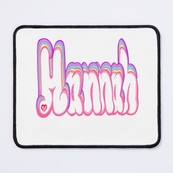 Item preview, Hannah Name in Kawaii  bubble letters woth Pastel colors - Cute popular girls first name  Personalized Custom Family names for women named Hannah  designed and sold by Artonmytee.
