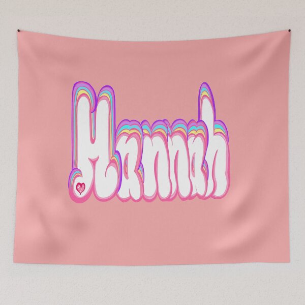 Item preview, Hannah Name in Kawaii  bubble letters woth Pastel colors - Cute popular girls first name  Personalized Custom Family names for women named Hannah  designed and sold by Artonmytee.