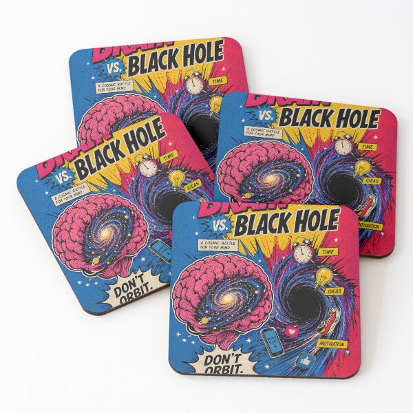 Item preview, Brain vs Black Hole – Focus vs Distraction Infinite Scroll Design designed and sold by Bulografik.