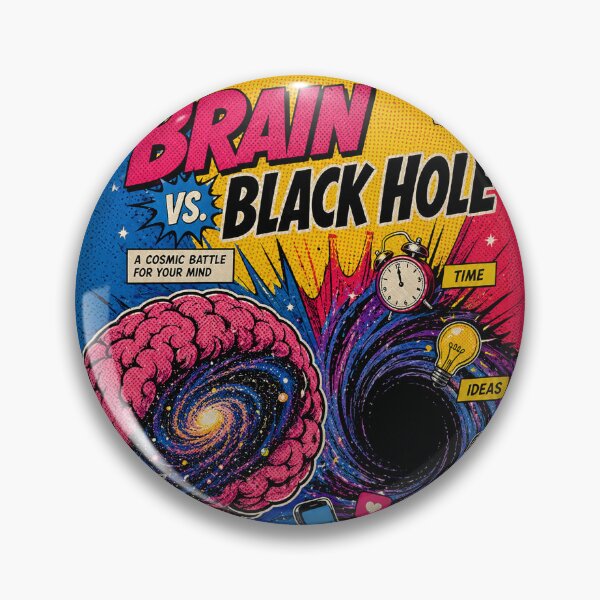 Item preview, Brain vs Black Hole – Focus vs Distraction Infinite Scroll Design designed and sold by Bulografik.