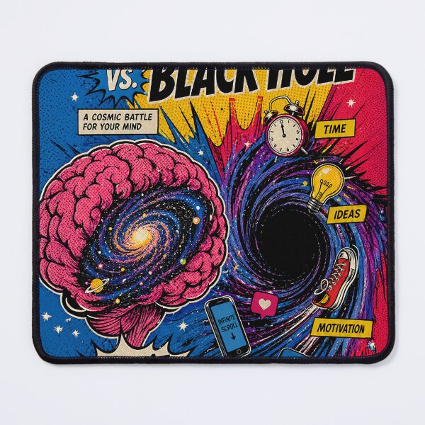 Item preview, Brain vs Black Hole – Focus vs Distraction Infinite Scroll Design designed and sold by Bulografik.