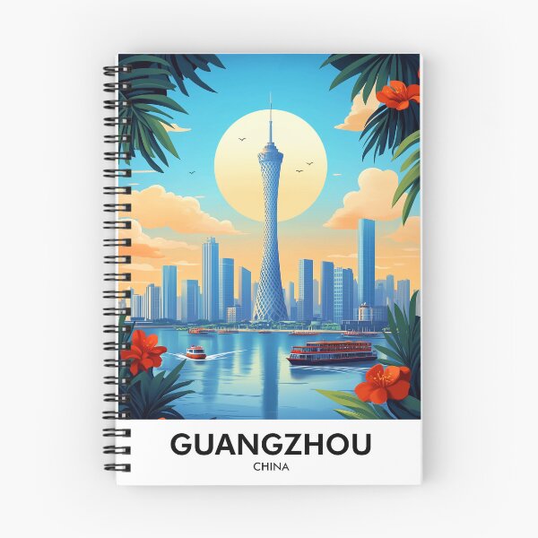 Item preview, Guangzhou China Retro Travel Print designed and sold by HomeLivingCo.