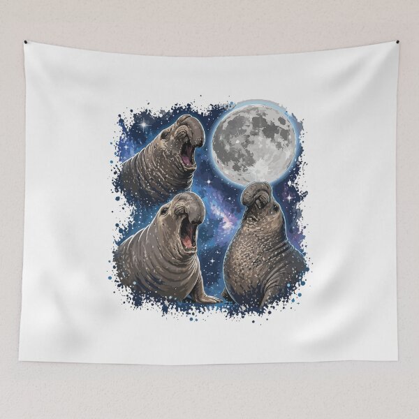 Item preview, Elephant Seal Galaxy Moon Wildlife Animal Lover Funny Seal Gift designed and sold by kiralynstration.