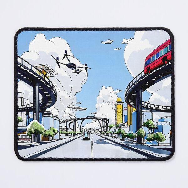 Item preview, a highly efficient logistics network, featuring autonomous delivery drones and mobile fulfillment centers. designed and sold by CheerForGoods.