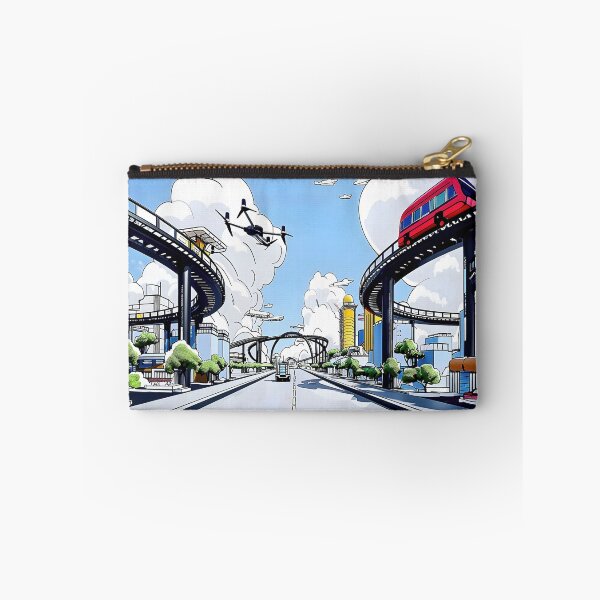 Item preview, a highly efficient logistics network, featuring autonomous delivery drones and mobile fulfillment centers. designed and sold by CheerForGoods.