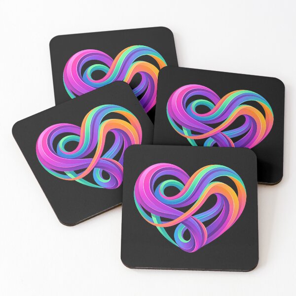 Item preview, Love Waves – Neon Flow Heart designed and sold by RH Design Lab.