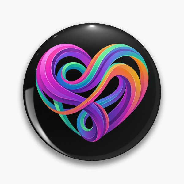 Item preview, Love Waves – Neon Flow Heart designed and sold by RH Design Lab.