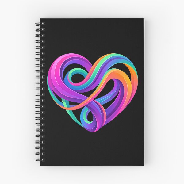 Item preview, Love Waves – Neon Flow Heart designed and sold by RH Design Lab.