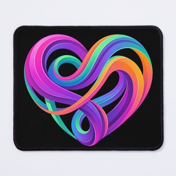 Item preview, Love Waves – Neon Flow Heart designed and sold by RH Design Lab.
