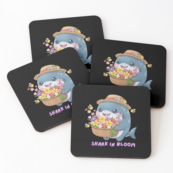 Item preview, Shark in Bloom Spring Season designed and sold by Nature's Chibis.