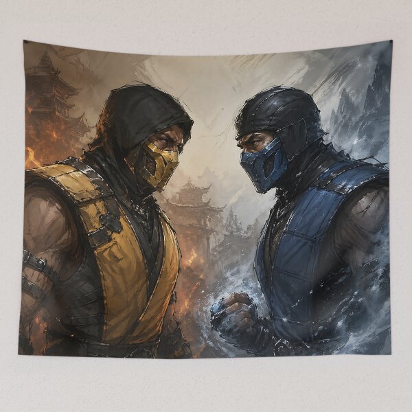 Item preview, Scorpion VS Sub-Zero Mortal Kombat Fanart designed and sold by bapupa.
