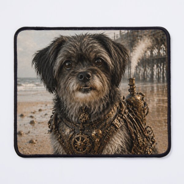 Item preview, Steampunk Shih Tzu Maltese Cross Poster - Mechanical Shih Tzu Maltese Cross Art - Cute Shih Tzu designed and sold by Altered Art By Steve.