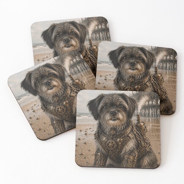 Item preview, Steampunk Shih Tzu Maltese Cross Poster - Mechanical Shih Tzu Maltese Cross Art - Cute Shih Tzu designed and sold by Altered Art By Steve.