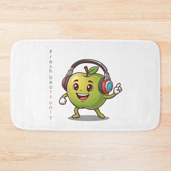 Item preview, Fresh Beats Only – Dancing Apple with Headphones designed and sold by Herzbaumatelier.