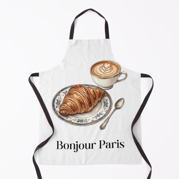 Item preview, Bonjour Paris - Elegant French Cafe Croissant & Coffee designed and sold by TheCuriousPawn.