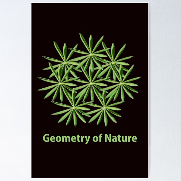 Item preview, The Geometry of Nature - A Close-up of a Lupine Leaf as a Pattern designed and sold by MarionsArt.