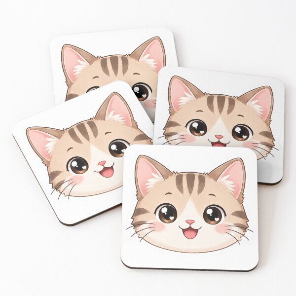 Item preview, Cute Cat Face Kawaii Style Art designed and sold by PriyankaSonara.
