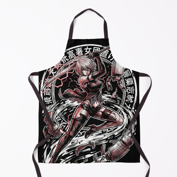 Item preview, NieR Automata A2 Wild Long Hair Velvet Midriff Cloth Art designed and sold by Senpaiwaves.