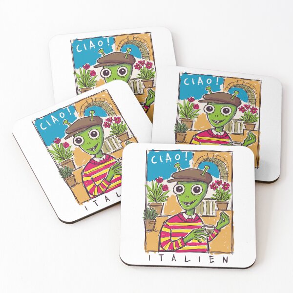 Item preview, Italien Alien Tourist Sipping Espresso in Italy designed and sold by sXe-art.