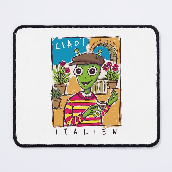 Item preview, Italien Alien Tourist Sipping Espresso in Italy designed and sold by sXe-art.