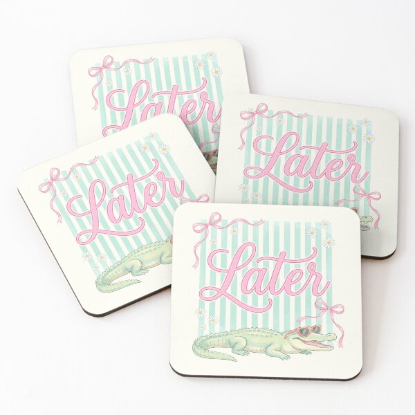 Item preview, Later Gator — Whimsical Script & Alligator Art designed and sold by FrescoDesign.