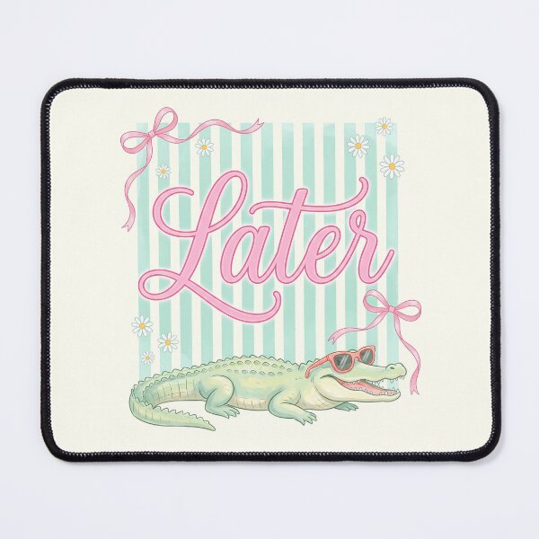 Item preview, Later Gator — Whimsical Script & Alligator Art designed and sold by FrescoDesign.