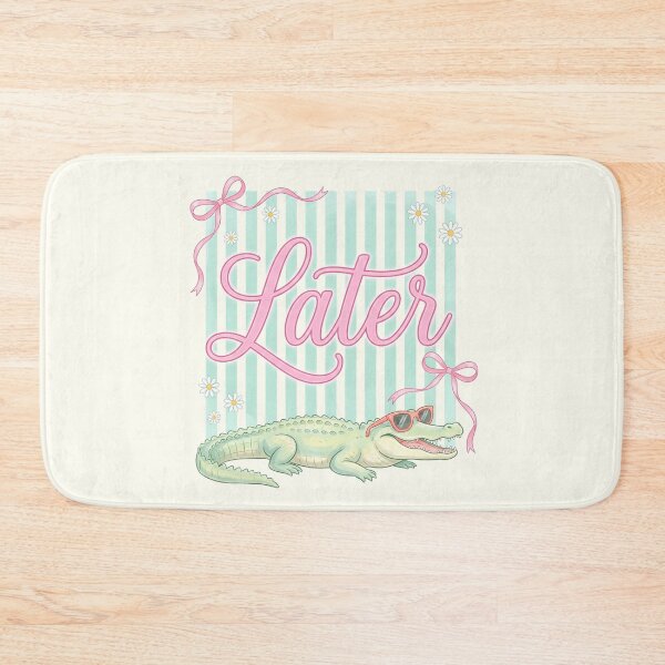 Item preview, Later Gator — Whimsical Script & Alligator Art designed and sold by FrescoDesign.