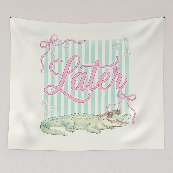 Item preview, Later Gator — Whimsical Script & Alligator Art designed and sold by FrescoDesign.
