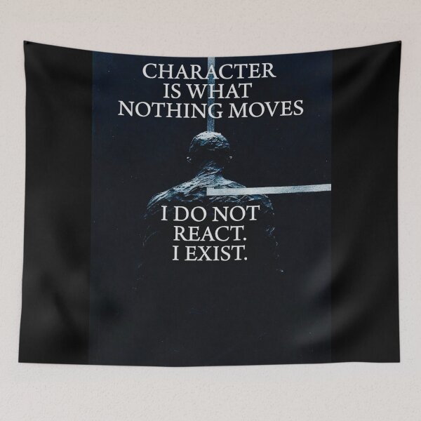 Item preview, UNMOVABLE - Raw Human Character Stoic Quote Minimalist Art designed and sold by MarioZ137.