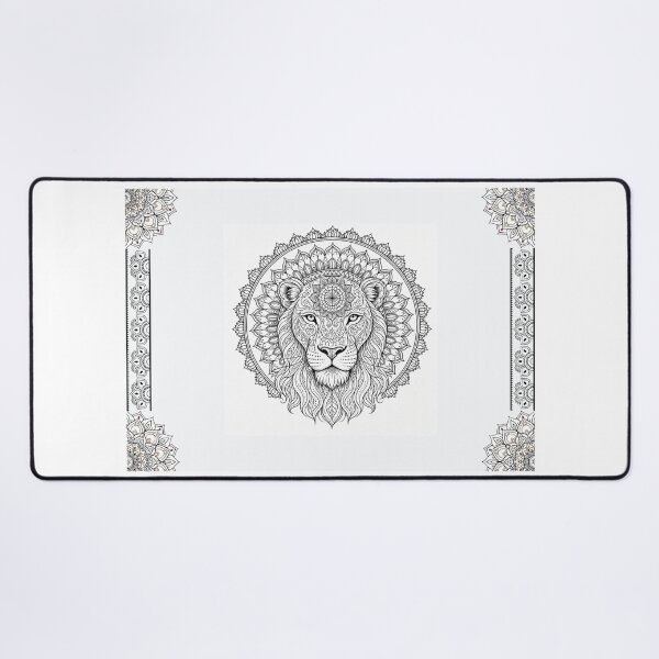Item preview, Sacred Lion Mandala Line Art Design designed and sold by suryabumblee.