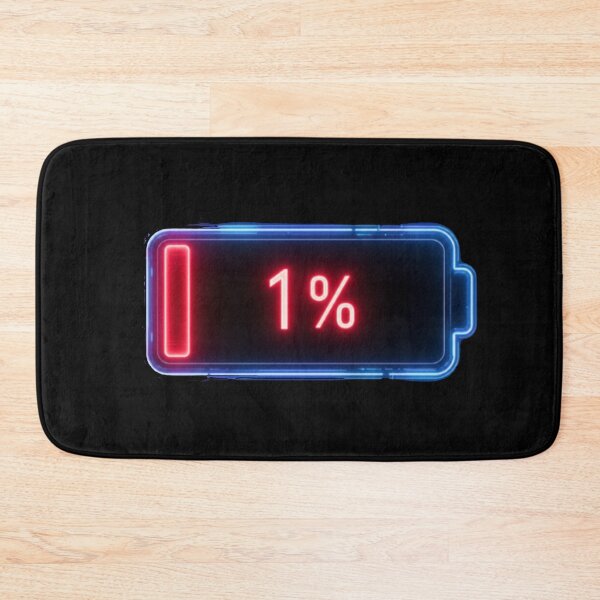Item preview, Aesthetic Red Neon Battery Low Social Energy designed and sold by Digital Design Art.