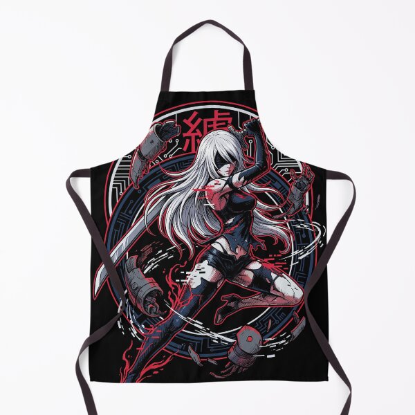 Item preview, NieR Automata A2 Wild Long Hair Velvet Midriff Cloth Art designed and sold by Senpaiwaves.