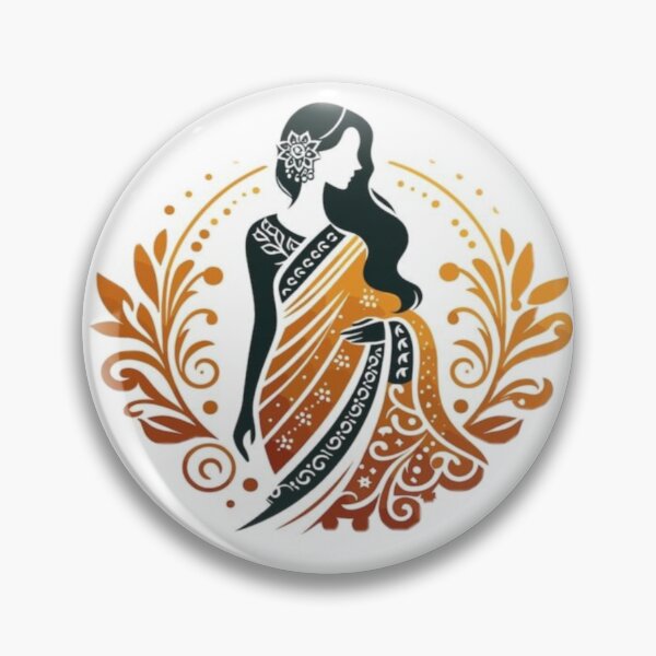 Item preview, Modern Grace Traditional Saree Artwork  designed and sold by NivyasArtistry.