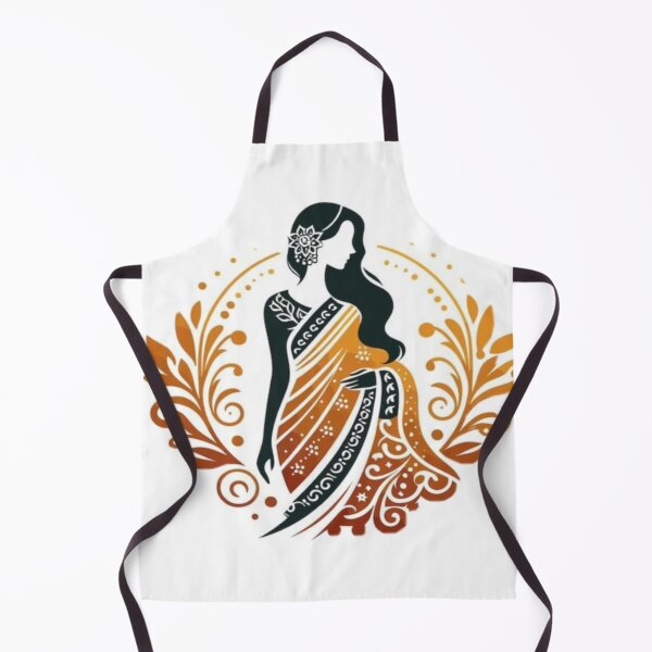 Item preview, Modern Grace Traditional Saree Artwork designed and sold by NivyasArtistry.