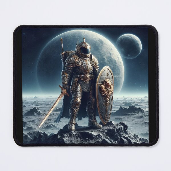 Item preview, Space Crusader — The Last Knight of the Lunar Frontier designed and sold by FlatlineArtCo.