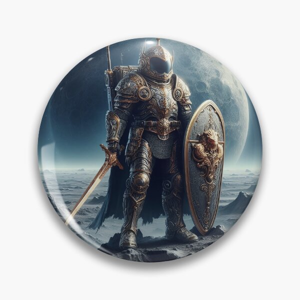 Item preview, Space Crusader — The Last Knight of the Lunar Frontier designed and sold by FlatlineArtCo.