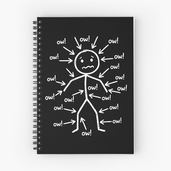 Item preview, Funny Full Body Pain Ow Meme Stick Figure Shirt designed and sold by ArcaneArtistry.